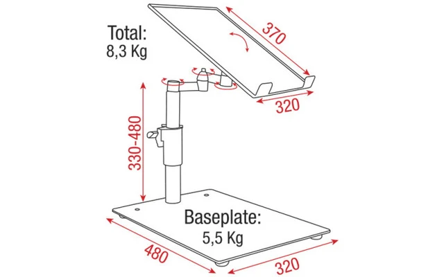 DAP Audio DJ Player Stand