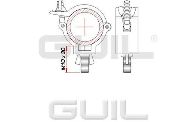 Guil ABZ-00 Abrazadera para tubo de ø 48 - 50 mm (aluminio)