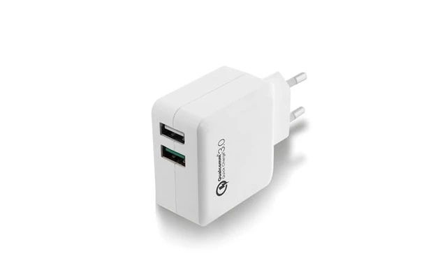 EWENT - CARGADOR USB DE 2 PUERTOS 4A CON SISTEMA DE CARGA RÁPIDA QUICK CHARGE 3.0