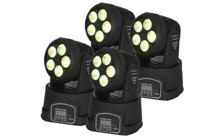 4 x Ibiza Light LMH 360 LED - 5x18W LED RGBWA + UV