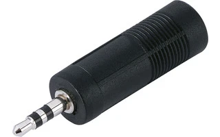 Adaptador de Jack 6,3 mm hembra estéreo a Minijack 3,5 mm macho estéreo