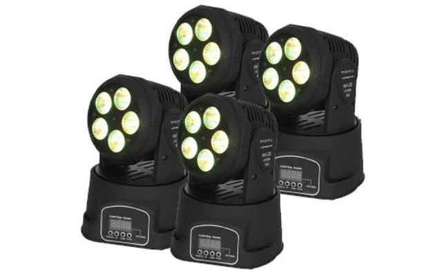 4 x Ibiza Light LMH 360 LED = 5x18W LED RGBWA + UV
