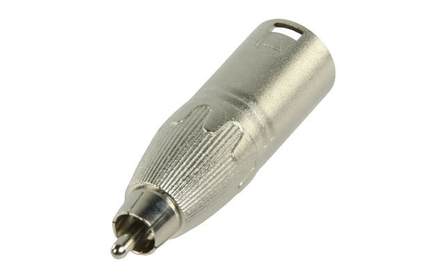 Adaptador XLR 3 Pins a RCA Macho - Plateado