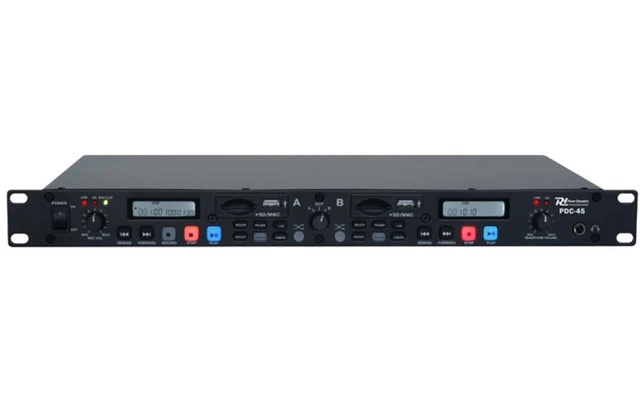 Power Dynamics PDC-45 Doble Reproductor Grabador USB/SD de 1RU