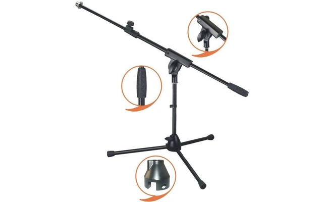 EK Audio MS010 - Soporte de micrófono jirafa corto