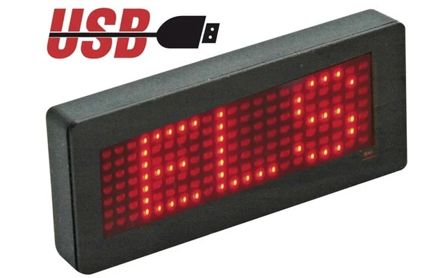 Insignia con LEDs programable - 7 x 23 Dot Matrix - USB