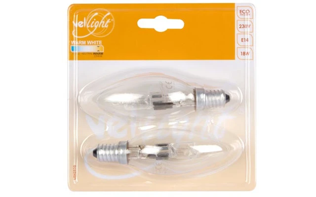 BOMBILLA ECO HALÓGENA C35 - E14 - 18 W - 220-240 V - 2700 K - TRANSPARENTE