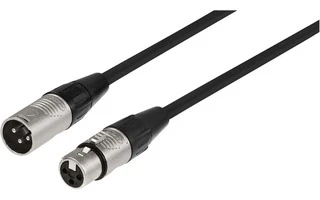 Cable con conectores REAN XLR Macho a XLR Hembra - 1 Metro
