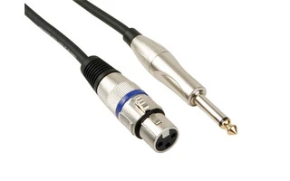 CABLE XLR PROFESIONAL, XLR HEMBRA A JACK MONO 6.35mm (6m)