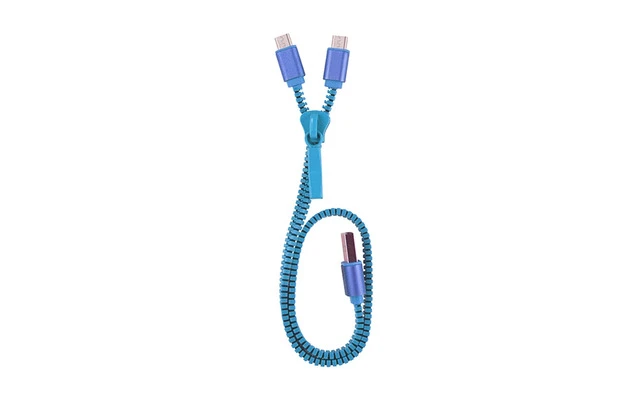 Cable USB ZIP Azul Micro USB Dual (solo carga) 1A 0,35m muvit life