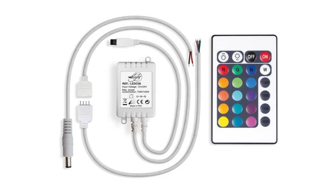 Controlador LED RGB con mando a distancia (24 Botones)