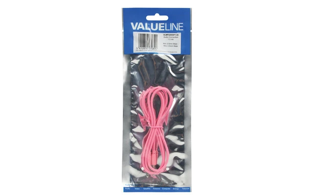 Cable rosa de audio estéreo 3.5mm de 1.00 m
