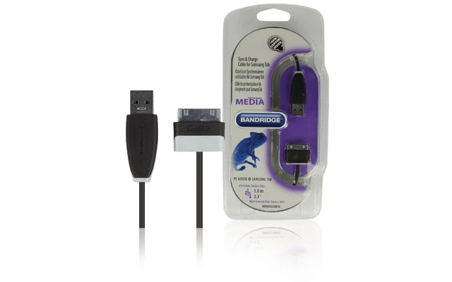 Cable de carga y sincronización para Samsung TAB de 1.00 m - Bandridge BBM39200B10