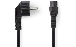 Cable de alimentación - Schuko Macho en Ángulo - IEC-320-C5 - 2,0 m - Negro - Nedis CEGP10100BK2