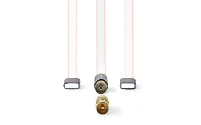 Juego de antenas dipolo FM - IEC (coaxial) + adaptador coaxial macho - macho - 2,0 m 