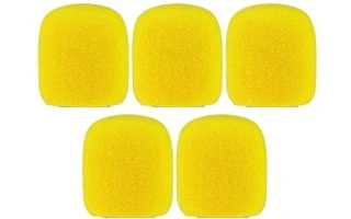 Pack: Espuma quitavientos amarillo - 5 unidades