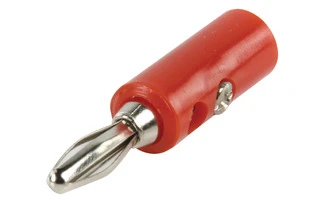 Banana Conector Macho PVC Rojo