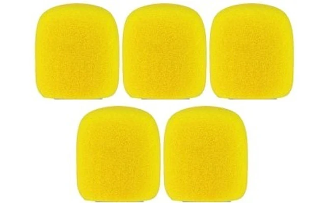 Pack: Espuma quitavientos amarillo - 5 unidades
