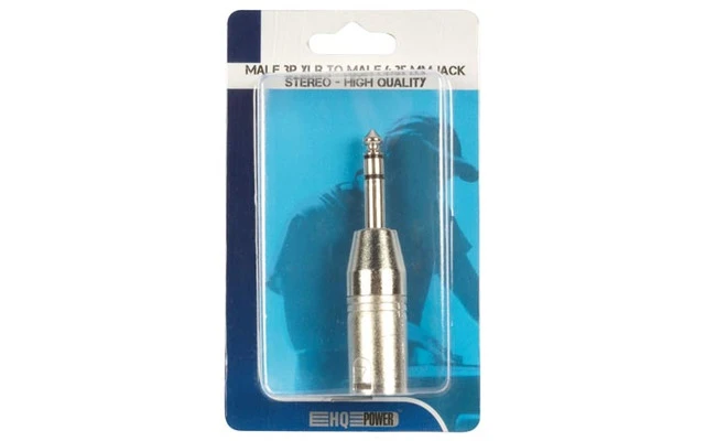 Conector XLR macho de 3 polos a conector Jack macho de 6.35 mm - estéreo - alta calidad