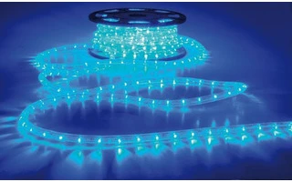 Tubo flexible luminoso con LEDs 13mm 3 hilos - blanco