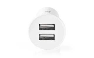 Cargador para el coche - 2,4 A - 2 salidas - 2x USB - Blanco - Nedis CCHAU240AWTP