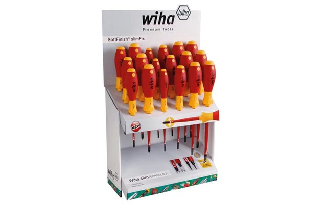 WH35559 - WIHA - JUEGO DE DESTORNILLADORES SOFTFINISH® SLIMFIX VDE - PARA TORNILLOS RANURADOS + 