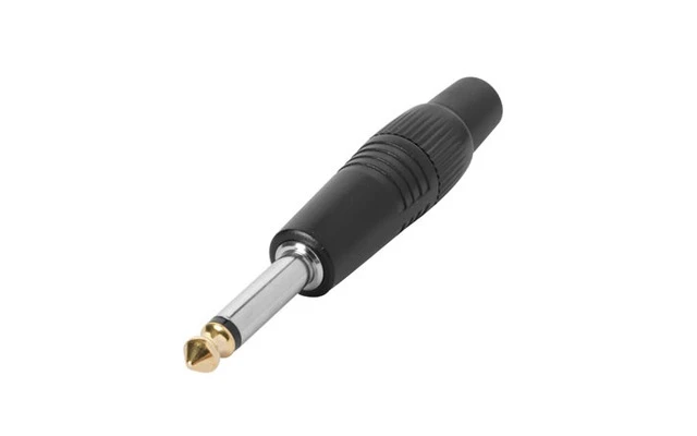 Conector Jack macho de 6.35 mm - mono - color negro