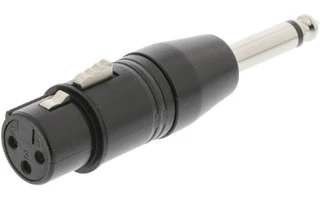 Adaptador XLR XLR 3-pin Hembra - 6.35 mm Macho Negro - Sweex SWOP15940B