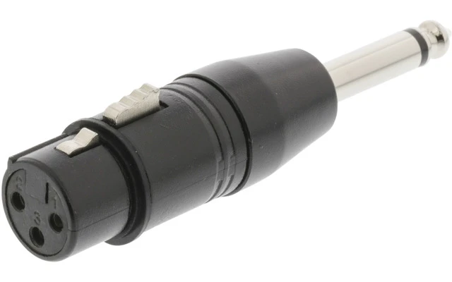 Adaptador XLR XLR 3-pin Hembra - 6.35 mm Macho Negro - Sweex SWOP15940B