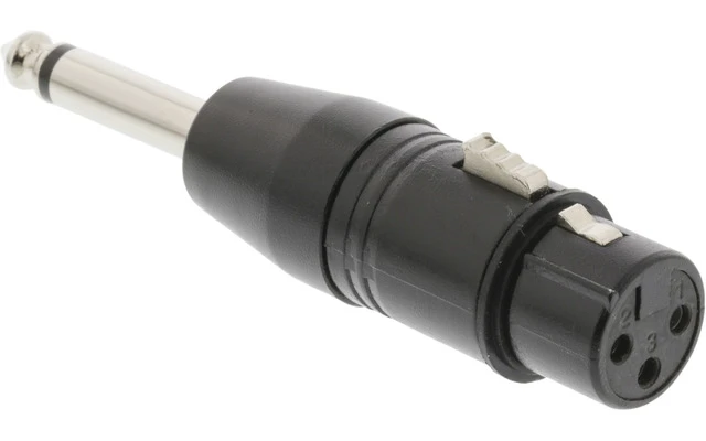 Adaptador XLR XLR 3-pin Hembra - 6.35 mm Macho Negro - Sweex SWOP15940B