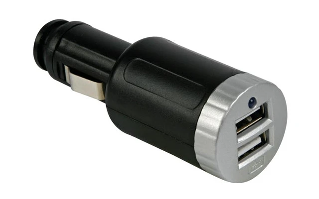 CARGADOR DE COCHE CON DOBLE CONEXIÓN USB - 5V-2A, 10W