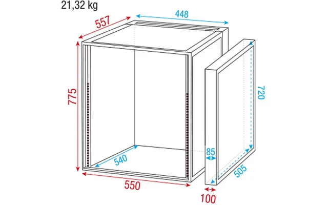 ShowGear Double Door Case - Rack 16