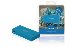 Lector de tarjetas USB Curaçao en azul - Sweex NPCR1080-07