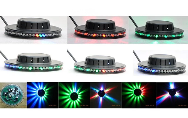 Efecto LED UFO Negro 48 LEDs RVB 10mm