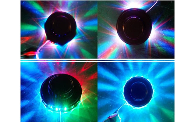 Efecto LED UFO Negro 48 LEDs RVB 10mm