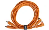 UDG Ultimate Audio Cable Set RCA Straight - RCA Angled Orange 3m