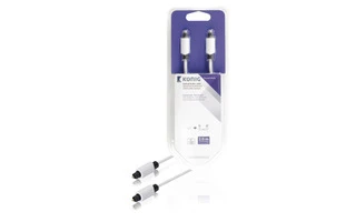 Cable óptico de audio de TosLink macho a macho de 2,00 m en blanco - König KNM25000W20