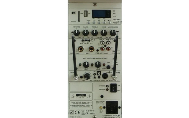 Ibiza Port 12 UHF-BT-WH