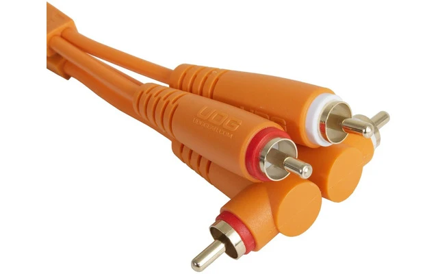 UDG Ultimate Audio Cable Set RCA Straight - RCA Angled Orange 3m