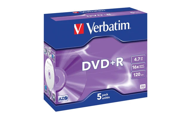 DVD+R 4.7GB 16x Matt Silver 5 uds en estuche individual
