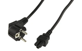 Cable de alimentación con toma schuko en ángulo recto - IEC320 C5 1.80 m
