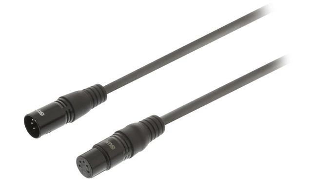 Cable XLR Digital Macho de 5 Pines - XLR Hembra de 5 Pines de 1,0 m Gris Oscuro