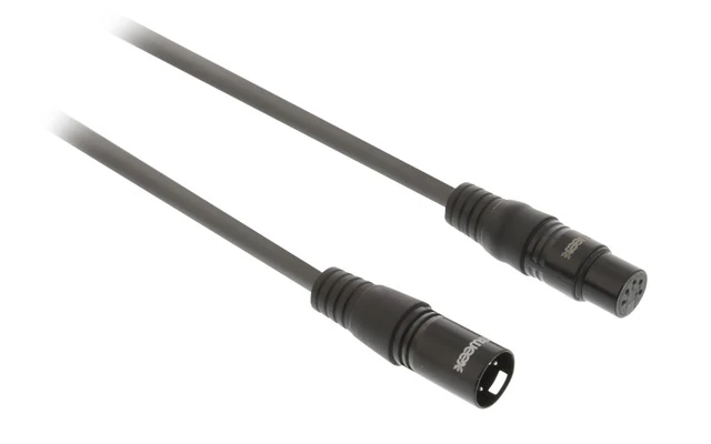 Cable XLR Digital Macho de 5 Pines - XLR Hembra de 5 Pines de 1,0 m Gris Oscuro