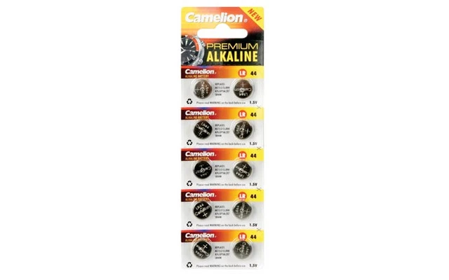 PILA DE BOTÓN PARA RELOJ ALCALINA LR44 1.5V-125mAh (10 uds./bli