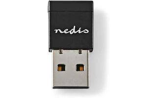 Adaptador de Red Inalámbrico + Antena - AC600 - Doble Banda - Negro - Nedis WSNWM600BK