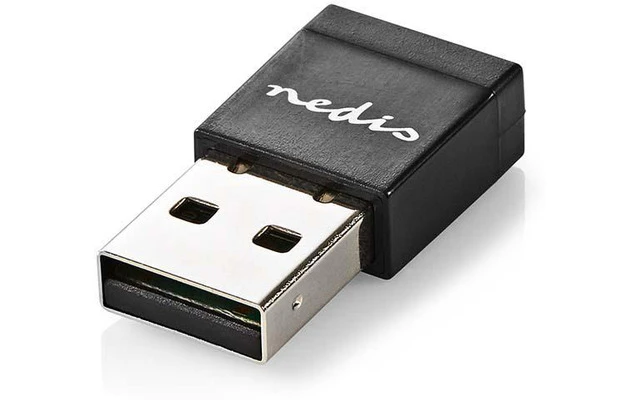 Adaptador de Red Inalámbrico + Antena - AC600 - Doble Banda - Negro - Nedis WSNWM600BK