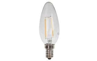 BOMBILLA LED CON FILAMENTOS LED - VELA - E14 - 2 W - 2700 K