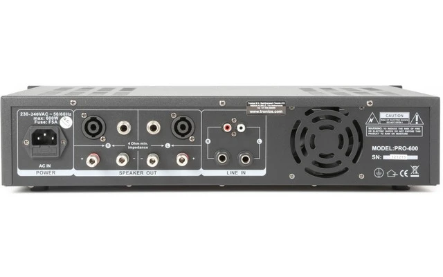 SkyTec SKY-600B Amplificador de sonido 2x 300W max. Negro
