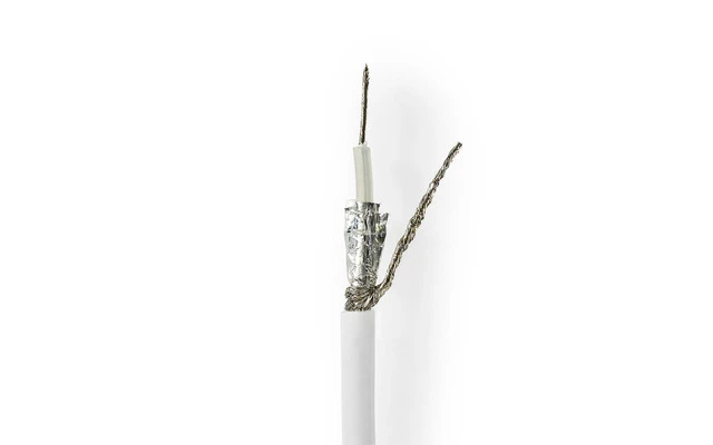 Cable Coaxial - RG58CU - 50,0 m - Caja de Regalo - Blanco