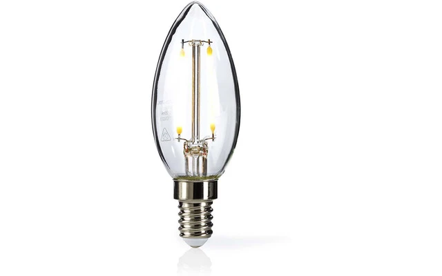 Bombilla de Filamento LED E14 de Estilo Retro - Vela - 2,5 W - 250 lm - Nedis LEDBFE14CAN